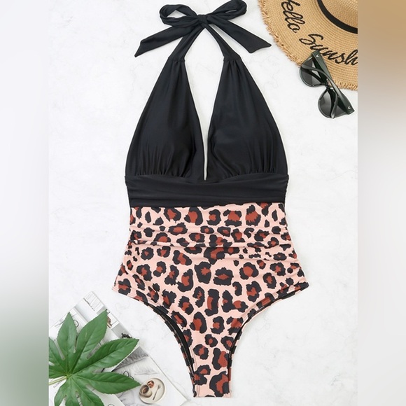 Sandy Paths Halter One Piece Swimsuit - Picture 3 of 4